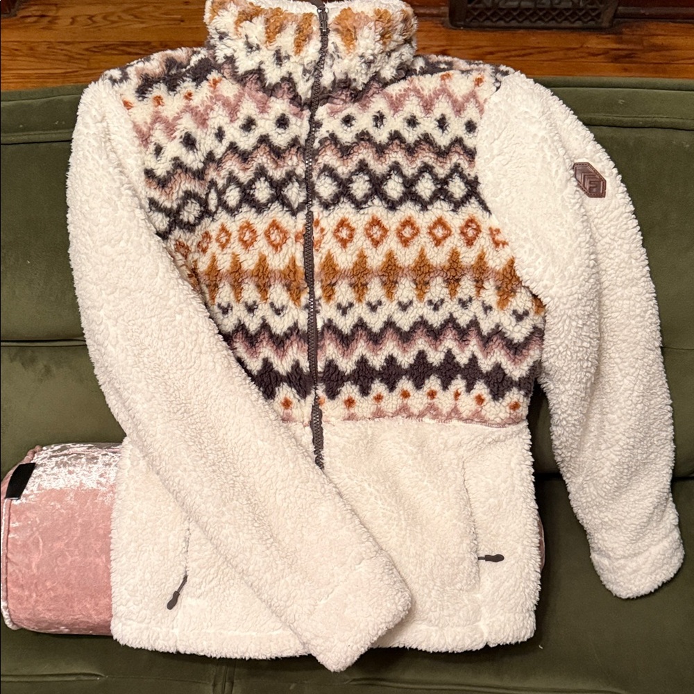 Free Country Multicolor Sherpa Fleece Jacket
